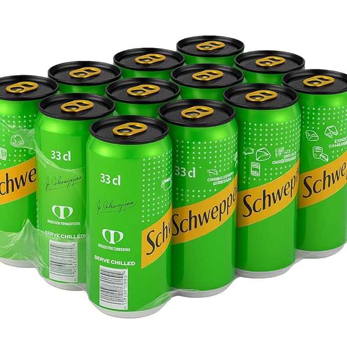 Schweppes's Virgin Mojito Non-Alcoholic Carbonated Soft Drink Each 330ml (12 Pack 12 Count)