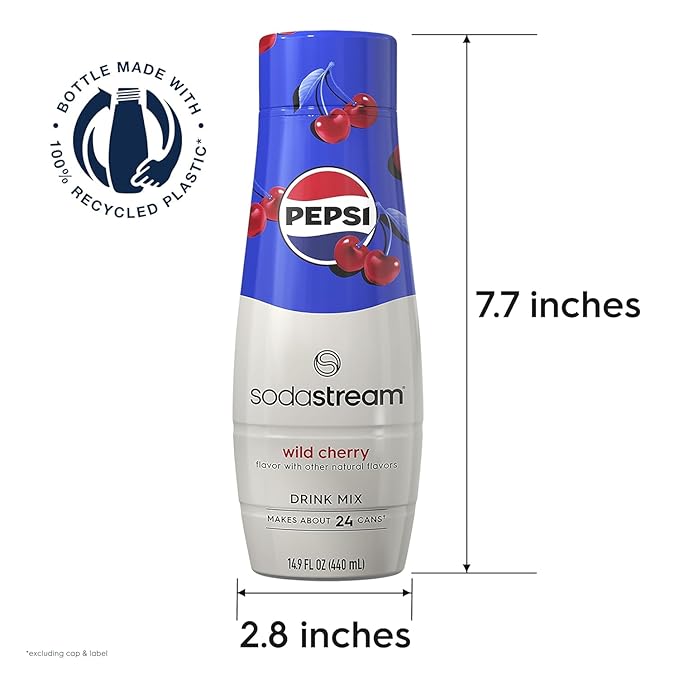 SodaStream Pepsi Wild Cherry Drink Mix (440ml Pack of 4)
