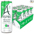 ASPIRE® Apple Acai Healthy Energy Drink 80mg Natural Caffeine Zero Sugar No Carbs Keto Friendly 12 Pack Green Tea Sugar Free Drink Low Caffeine Zero Calorie