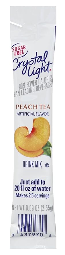 Crystal Light On-The-Go Drink Mix Peach Tea (Pack of 90)
