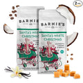 Barnie's Coffee Santa's White Christmas Decaf Ground Coffee with Coconut Sweet Caramel and Warm Vanilla Flavors Medium Roasted Arabica Beans 12 oz Bag (Pack of 2)
