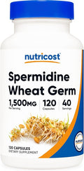 Nutricost Spermidine Wheat Germ Extract Supplement 120 Capsules for 40 Servings Per Bottle - Vegetarian GMO Free