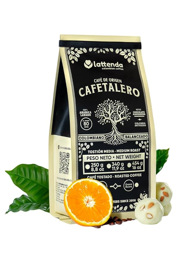 Lattenda Cafetalero Colombian Gourmet Coffee: Superior Craftsmanship for Discerning Palates - 454g Ground Presentation