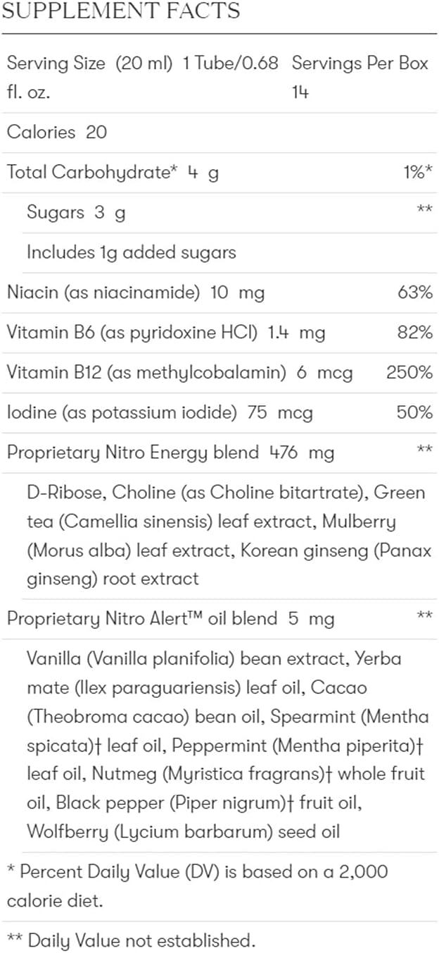 Young Living NingXia Nitro | 1 Pack (14 Sachets) | Energizing Wolfberry Drink with Green Tea &amp Korean Ginseng | Supports Focus Energy &amp Physical Fitness