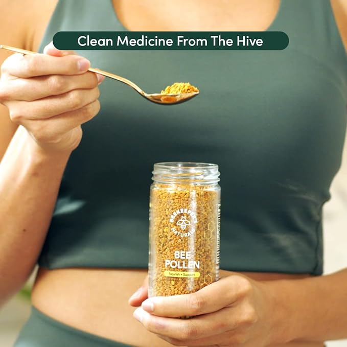 Beekeeper's Naturals - 100% Raw Bee Pollen Granules Natural Preserved Enzymes Source of Vitamin B Minerals Amino Acids &amp Protein - Paleo &amp Keto Friendly Gluten Free (5.2 oz)