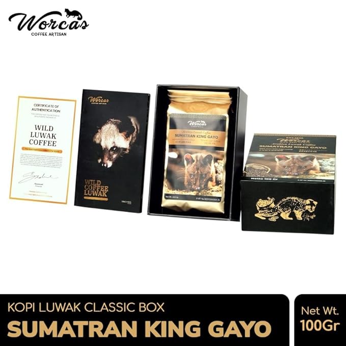 Sumatran King Gayo Arabica Weasel luwak Civet Cat Ground Coffee 100g Premium Wild Kopi