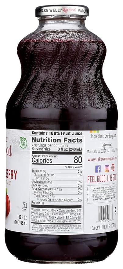 Lakewood Pure Cranberry Juice 36x 32OZ