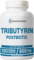 Tributyrin Supplement 800mg Advanced Butyrate Form 55% Standardized More Effective Delivery Than Sodium Butyrate 120 Capsules Non-GMO &amp Gluten Free Postbiotic Supplement