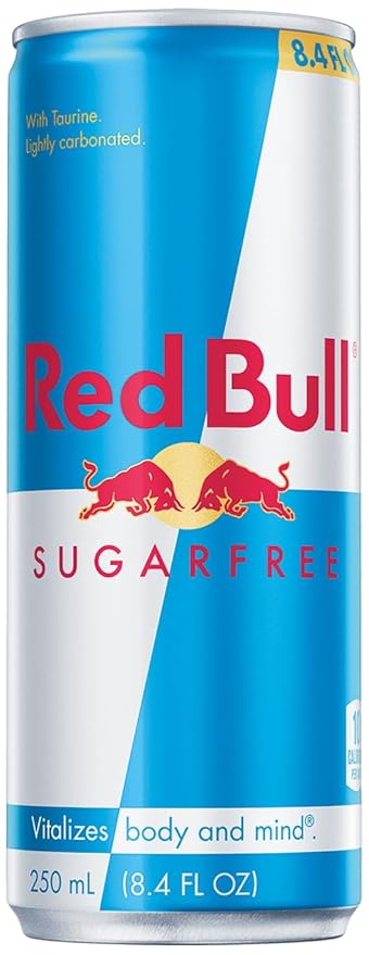 Red Bull Sugar Free Energy Drink with 80mg Caffeine plus Taurine &amp B Vitamins 8.4 Fl Oz Pack of 12 Cans