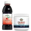 Dynamic Health Organic Tart Cherry and KAL Calming Magnesium Powder - Unsweetened 100% Juice Concentrate and Cherry Flavor Magnesium Supplement - 16 Servings 16oz and 40 Servings 9.5 OZ