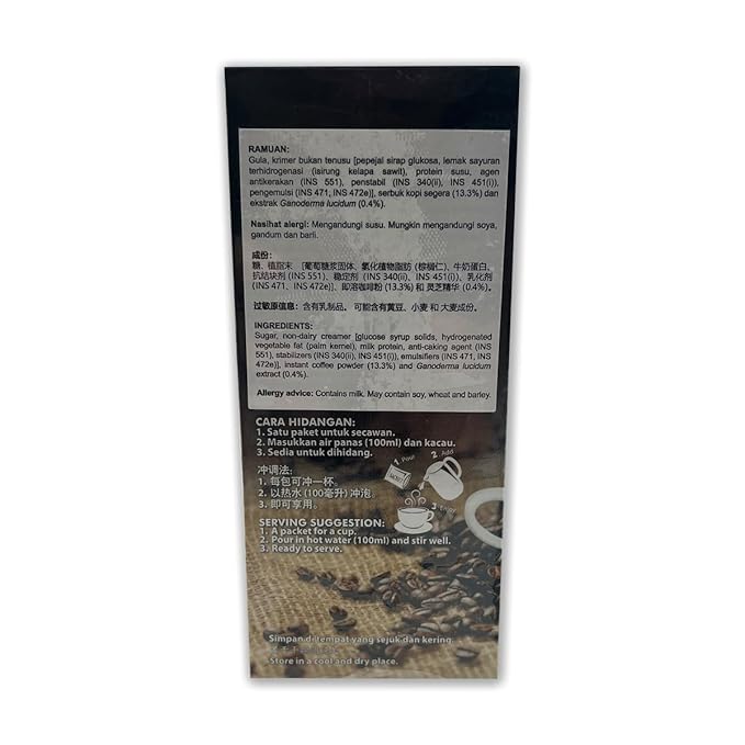 HAGEN Generic Gano Excel Gano Cafe Ganolicious KopiGano 3 in 1 Instant Premix Coffee 15 sachets x 21g (1 Box)
