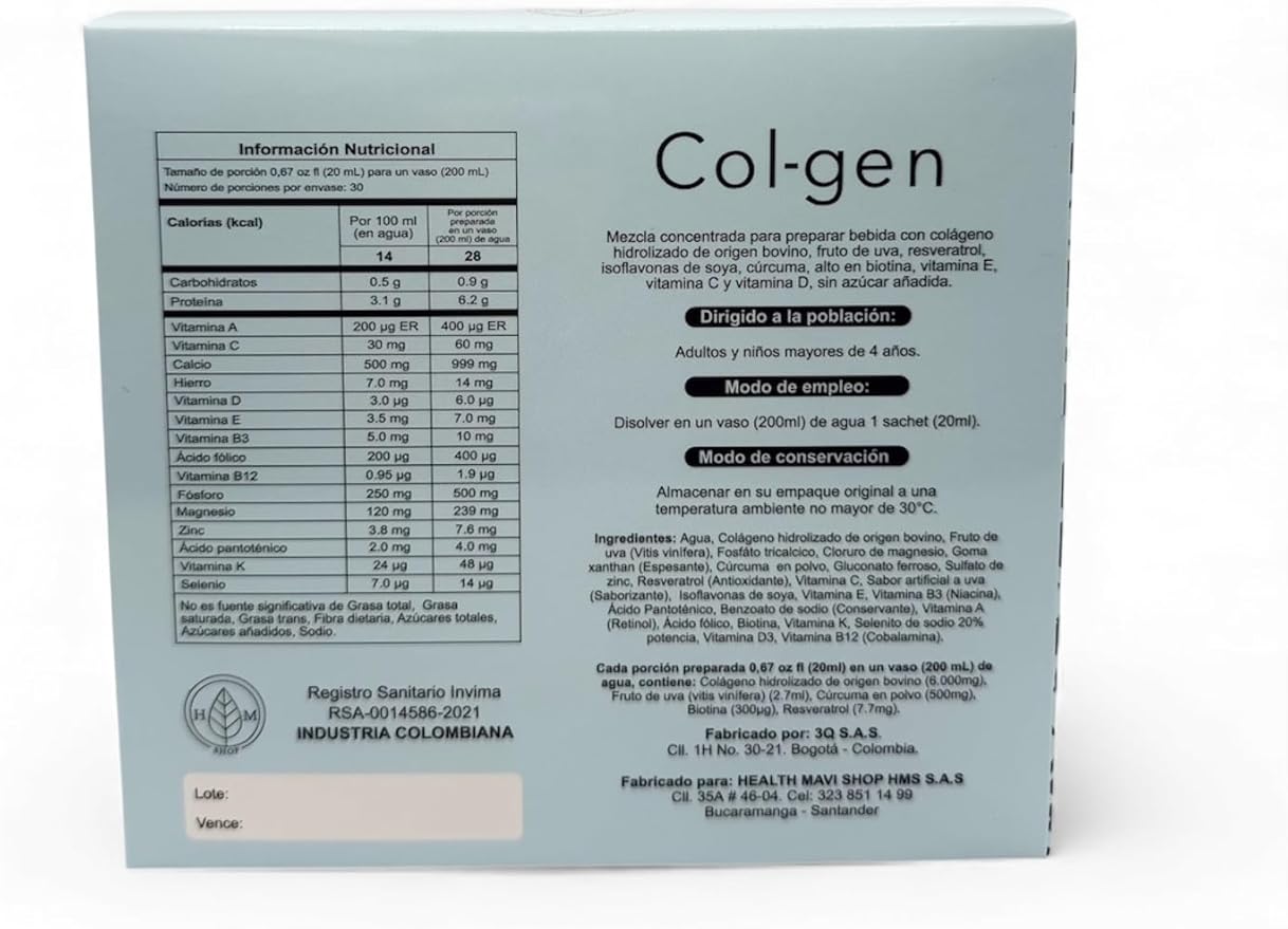 Colgen Collagen Supplement 30 Stick Packs Joint Hair Skin &amp Nail Support with Vitamins and Fruit Extracts