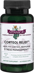 Vitanica Cortisol Relief Dr. Formulated Sleep Stress Cortisol Manager Supplement Vegan 60 Capsules (Cortisol Relief)