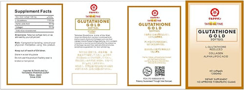 10 Bottles of Tatiomax Gold Glutathione Lightening Gel Capsules with Collagen &amp Vitamin C