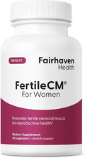 Fairhaven Health FertileCM Fertility Supplement for Women Capsules - Fertile Cervical Mucus Ovulation Cycle Includes L-Arginine N-Acetyl-Cysteine Grape Seed Extract and Vitamin C - 90 Capsules