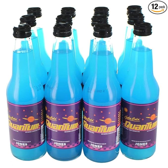 Fallout Nuka-Cola Quantum Jones Soda | Official Berry Flavored Nuka-Cola Soda | Pack of 12