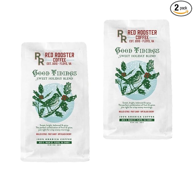 Bean Box Holiday Coffee Sampler - Good Tidings - Holiday Sweet 2-Pack Whole Bean Coffee