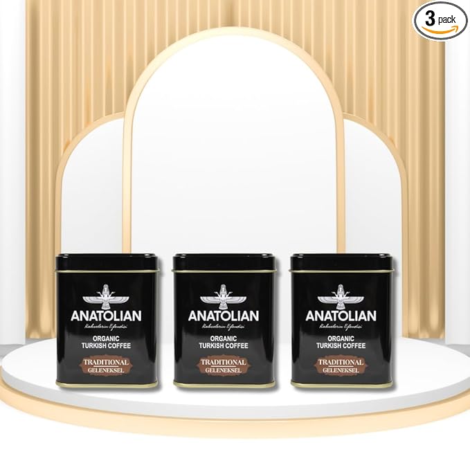 Authentic Turkish Coffee – Traditional Fine Ground Coffee Rich &amp Bold Flavor 100g / 3.5oz – Smooth Aromatic Premium Quality Perfect for Turkish Coffee Lovers Arabic coffe (3 piece)