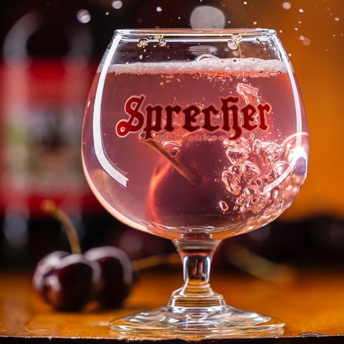 Sprecher Cherry Cola in 16 fl oz Cans (12 Pack) Fire-Brewed Craft Soda with Real Honey &amp Door County Cherry Juice Handcrafted Premium Cherry Soda Caffeine-Free Gourmet Beverage