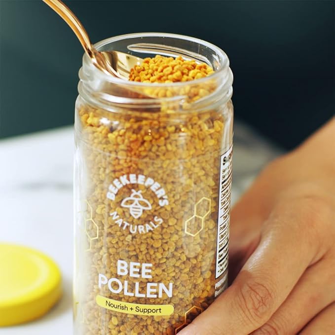 Beekeeper's Naturals - 100% Raw Bee Pollen Granules Natural Preserved Enzymes Source of Vitamin B Minerals Amino Acids &amp Protein - Paleo &amp Keto Friendly Gluten Free (5.2 oz)
