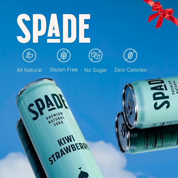 Spade Soda Kiwi Strawberry 12 fl oz (Pack of 12)
