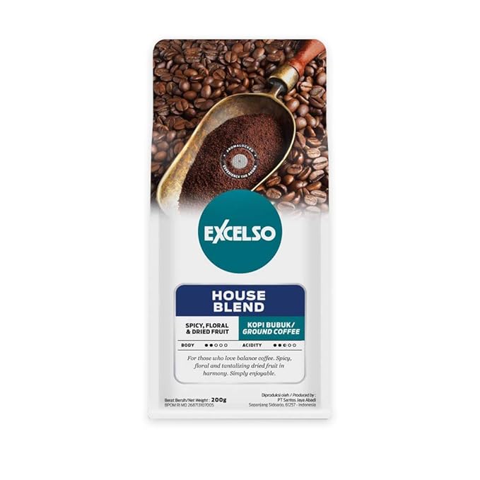 Excelso House Blend Ground Coffee 200g (Pack of 1)