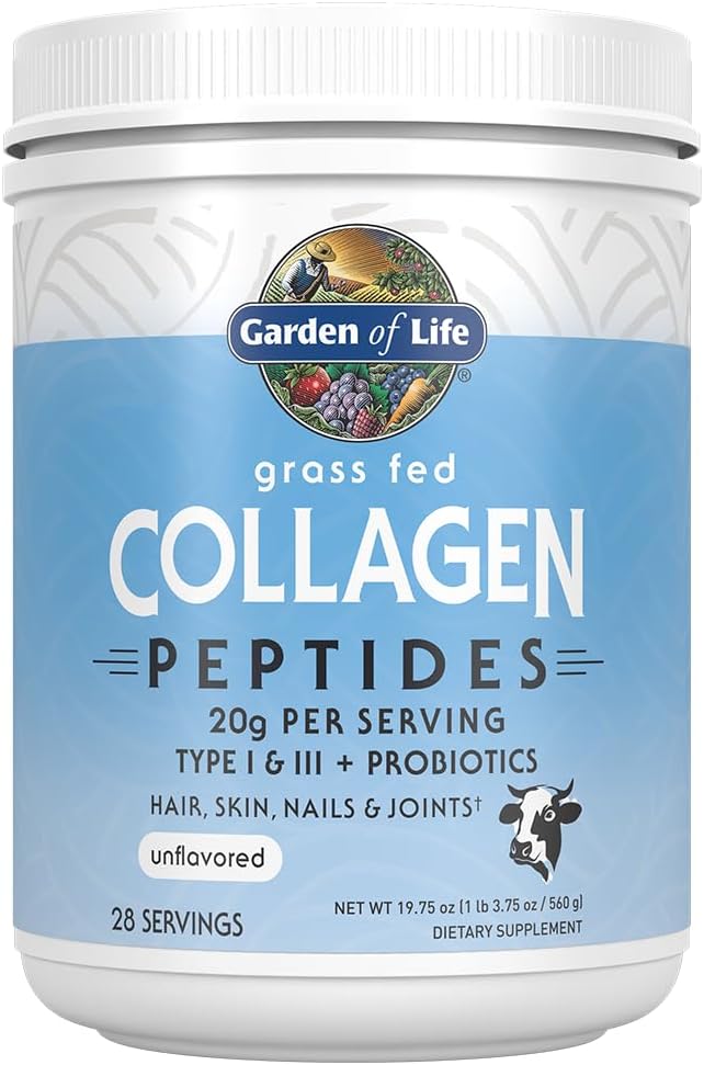 Garden of Life Holistic Wellness Bundle – Perfect Food Powder 30 Servings + Grass Fed Collagen Peptides 28 Servings + Vegan Vanilla Protein with BCAAs &amp Probiotics 20 Servings