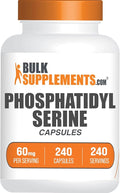 BulkSupplements.com Phosphatidylserine Capsules - Phosphatidylserine Supplement - Gluten Free 1 Capsule per Serving (60mg) 240 Capsules (Pack of 1)