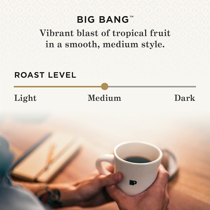 Peet's Coffee Dark and Medium Roast Ground Coffee Bundle - Major Dickason's Blend Big Bang USDA Organic French Roast 54 Ounces (3 Bags of 18 Ounces)