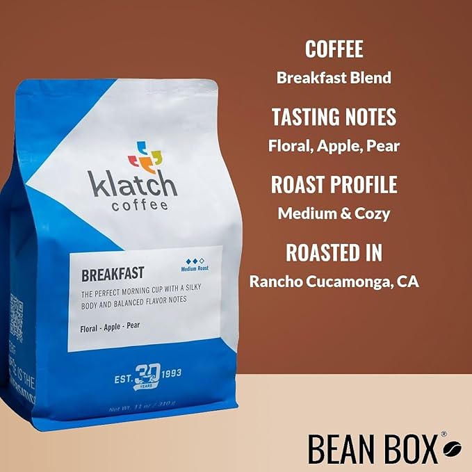 Breakfast Blend - Roasted by Klatch Coffee - Freshly Ground Coffee - 310 Gram Bag