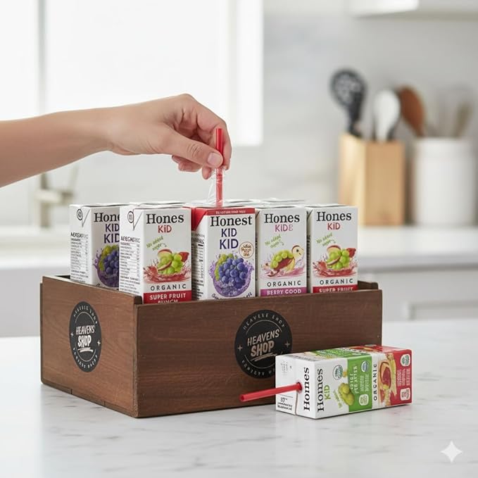 Honest-Kid Assorted Organic Juice Drink Variety Pack Individually wrapped 6 Fl Oz 40 Count