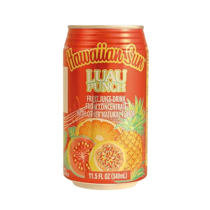 Hawaiian Sun Luau Party Pack Tropical Fruit Juice Drink Variety Mix Flavor Non Carbonated RcTechDistro Bundle Box 11.5 Fl Oz Per Can Pack of 12 (Luau Party Pack 2)
