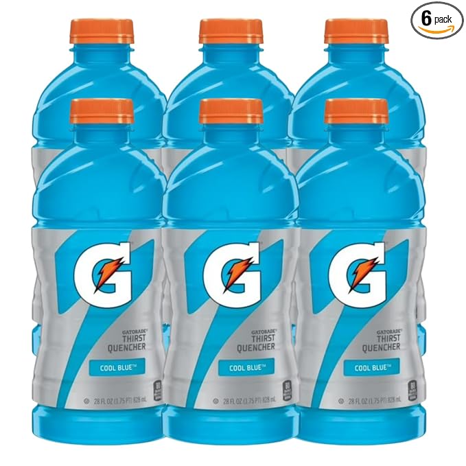 Thirst Quencher for Gatorade Cool Blue Thirst Quencher 28 Fl Oz (Pack of 6)