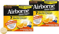 Airborne 1000mg Vitamin C + Zinc Sugar Free Multivitamin Immune Support Effervescent Fizzy Drink Tablets Zesty Orange Flavor with Powerful Antioxidants Vitamins A C &amp E 30 Tablets (2 Pack)
