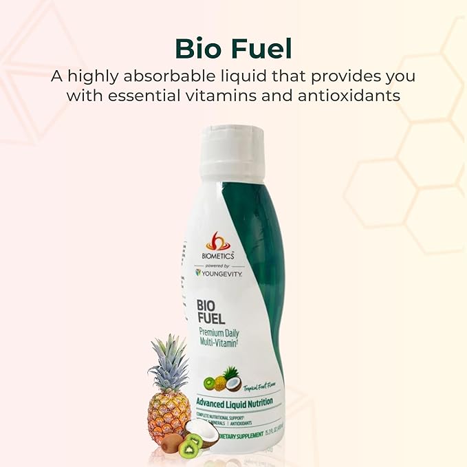 Youngevity Bio Fuel - Biometics Liquid Premium Multivitamin Supplement - Complete Daily Nutrition with Antioxidants Vitamins Minerals and Energy Support (30 Servings)