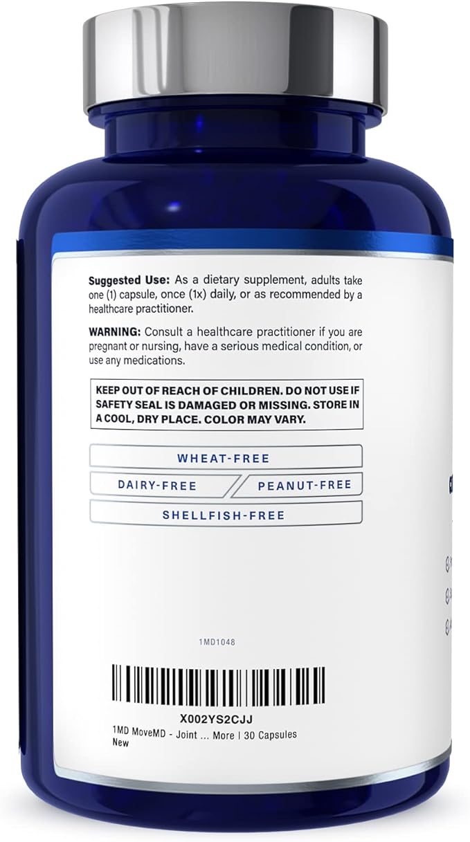 1MD Nutrition MoveMD - Health Supplement for Joint Discomfort &amp Support - Our Collagen Pills are Skillfully Formulated for Women &amp Men w/Hyaluronic Acid &amp Astaxanthin