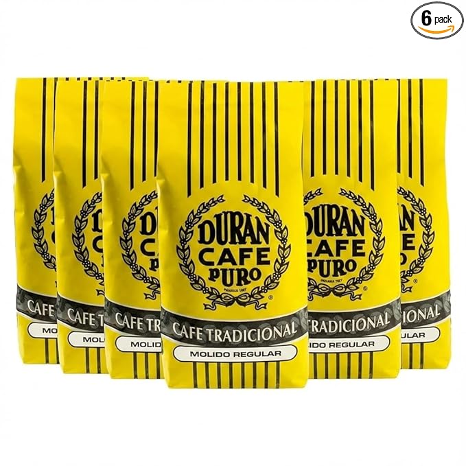 Cafe Duran Tradicional Panama Coffee Ground 6 Packs 90 oz total.