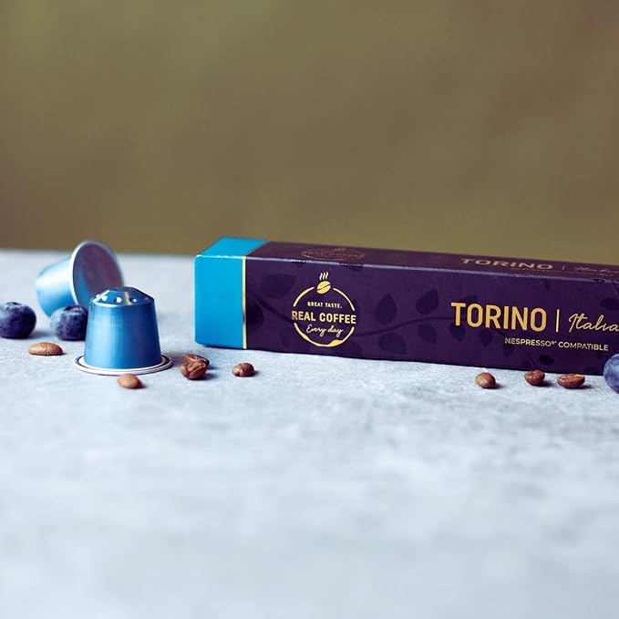 Real Coffee Great Taste. Every Day Discover Decaf Pack | Compatible with Nespresso Original Line | 3 City Blends: Arezzo Firenze Torino | 100 Aluminum Capsules | Product of Italy