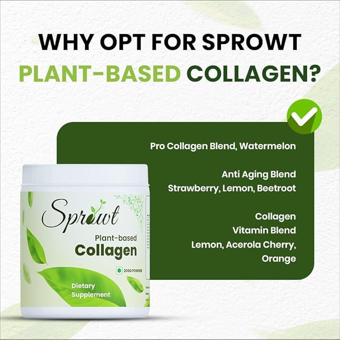 SENTA Plant Based Collagen Builder for Youthful &amp Glowing Skin. Collagen Powder for Men and Women. Collagen Supports Beautiful Skin Contains Amla Vitamin C and Guava (Pack of 1)