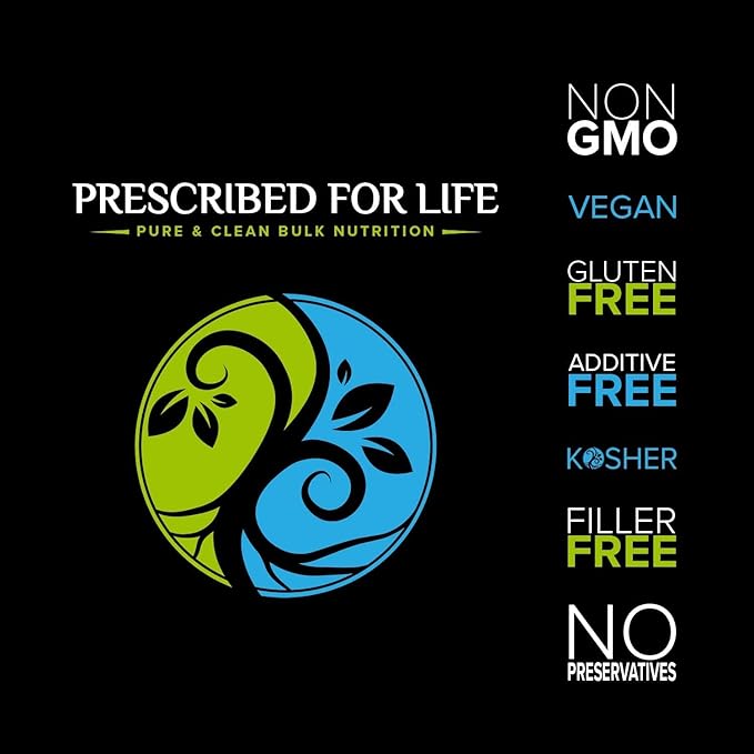 Prescribed For Life Melatonin Powder Natural Melatonin for Adults Rich in Antioxidants Gluten Free Vegan Non GMO Kosher No Fillers (1kg / 2.2lb)
