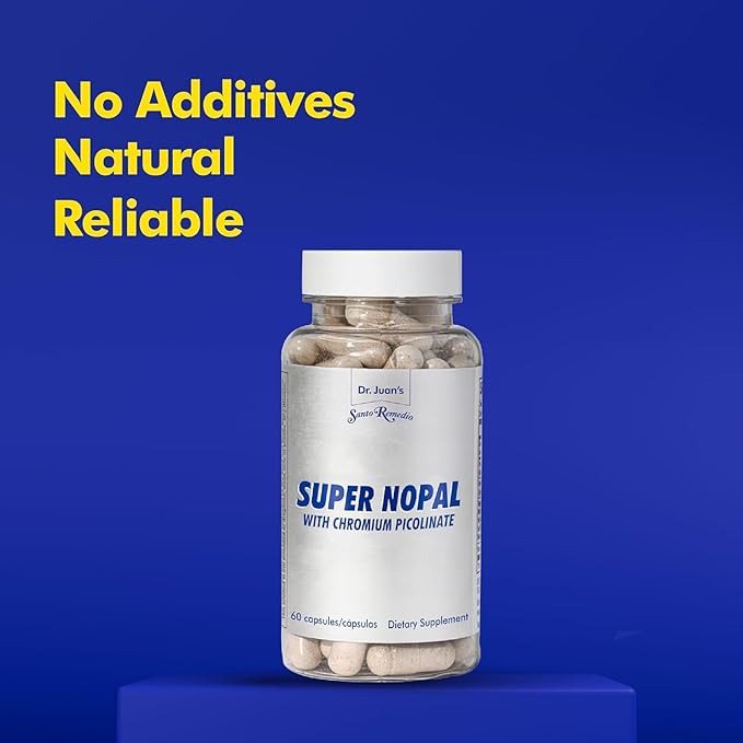 Santo Remedio Super Nopal Exclusive Formula with Nopal Gurmar (Gymnema Silvestre) Chromium Picolinate and Vanadyl Sulfate. 60 Capsules (30 Servings) (2)