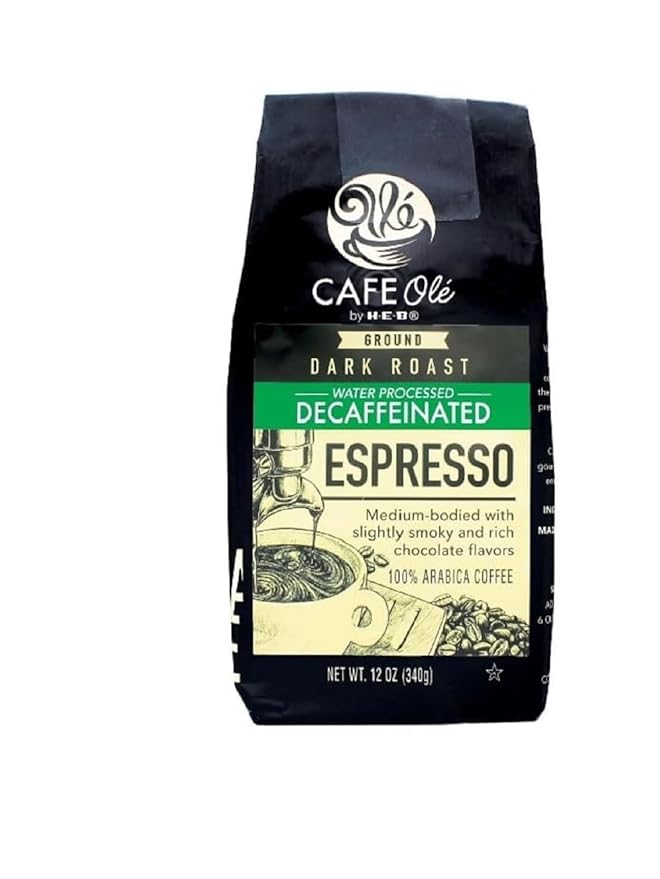 Cafe Ole HEB Ground Coffee 12oz - 1 bag (Decaf Espresso)