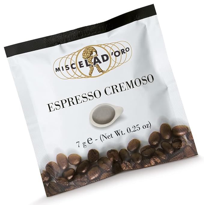 Miscela d'Oro Single Shot Espresso Cremoso Ground Pods 150 pack
