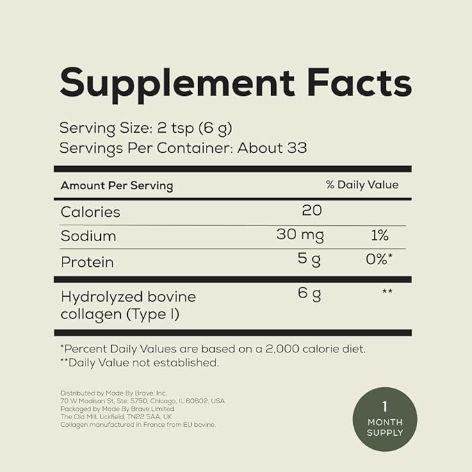 Ancient + Brave True Collagen &amp True Creatine Bundle - Premium Collagen Peptides + Advanced Creatine Formula - Supports Skin Hair Joints Strength &amp Recovery⁺ - 1-Month Supply