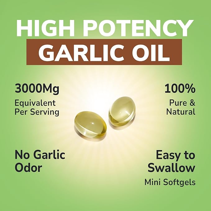 Odorless Garlic Extra Strength 100:1 Extract Heart &amp Immunity Antioxidant Defense 180 Softgels and Bovine Collagen Peptides Powder for Women and Men 8oz