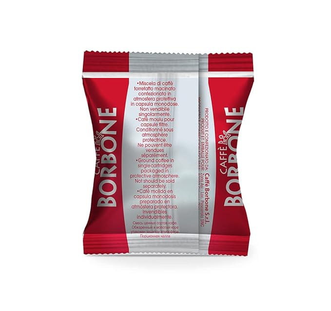 Caffè Borbone Red Blend Nespresso Compatible Espresso Coffee Pods 50 Count Espresso Pods