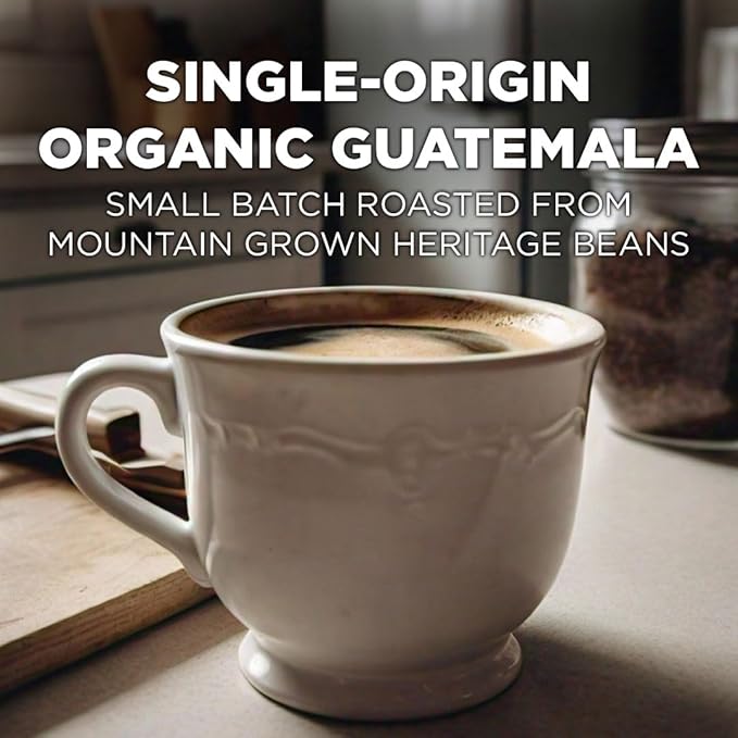Maud's Organic Guatemalan Coffee Pods 50 ct Single Origin Guatemalan Medium Roast Coffee in Single Serve Pods – 100% Arabica Beans Compatible with Keurig K Cups Maker