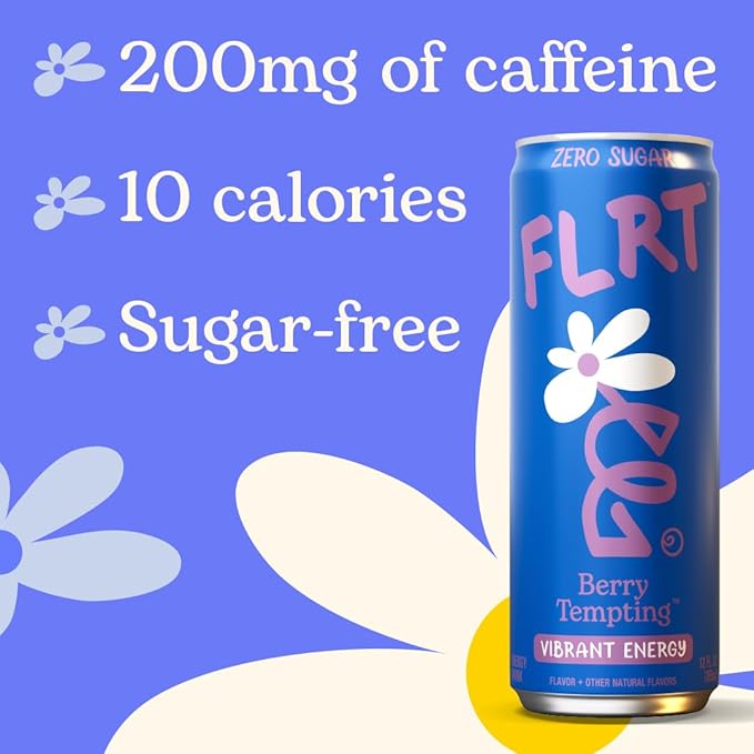 FLRT Energy Berry Tempting Clean Energy Energy Drink 12 Fl Oz (Pack of 12)