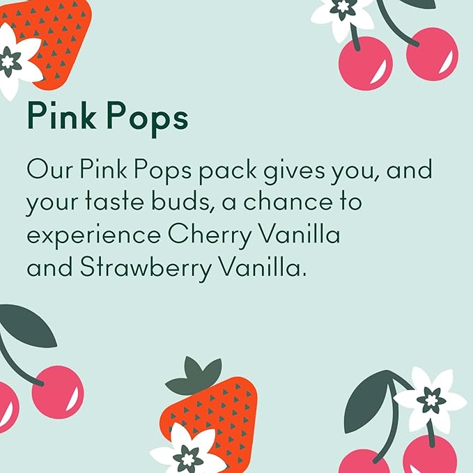 OLIPOP - Pink Pops Variety Pack Healthy Soda Variety Pack Prebiotic Soft Drink Supports Digestive Health High Fiber Low Calorie Low Sugar (12 oz 12-Pack)