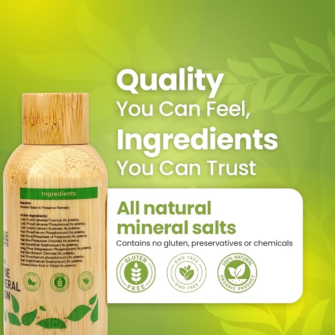 Bestmade Total Tissue Cell Salt Mineral Combination BIO28 - Helps Your Body Absorb and Use Nutrients Increase Energy Levels Helps Improve Sleep Patterns Overall Health and Vitality 30 mL Drops